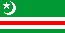 Флаг Республики Чечня (Ичкерия). Государственные языки - чеченский и русский