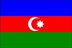 Флаг Азербайджана. Государственный язык - азербайджанский