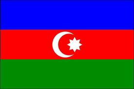 Флаг Азербайджана. Государственный язык - азербайджанский